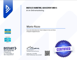 Zertifikat AI im Onlinemarketing